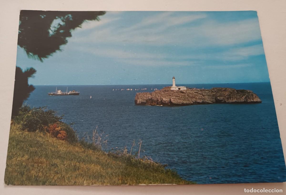 Postales: SANTANDER. ISLA Y FARO DE MOURO. REGATAS DE VELEROS (1970) - FRANQUEO
