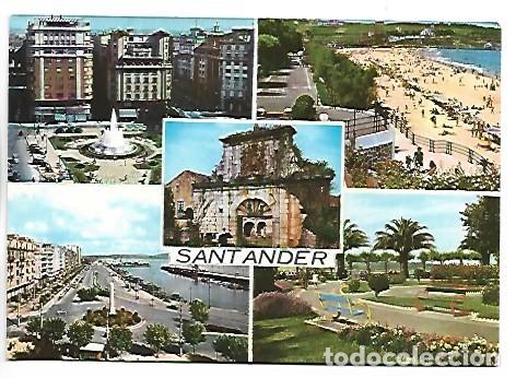 Postales: 5 VISTAS DE LA CIUDAD.- SANTANDER