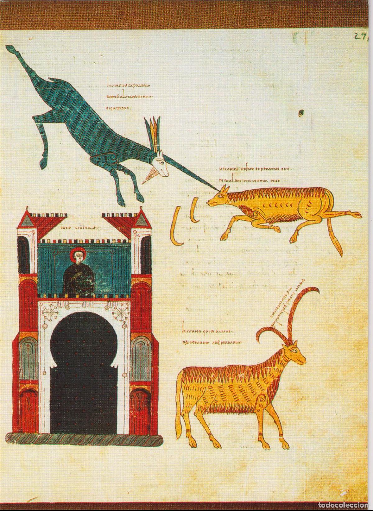 Postales: SANTO TORIBIO DE LI&Eacute;BANA, SAN BEATO DE LIEBANA (S.VIII) VISI&Oacute;N DEL CARNERO Y DEL MACHO CABRIO - S/C