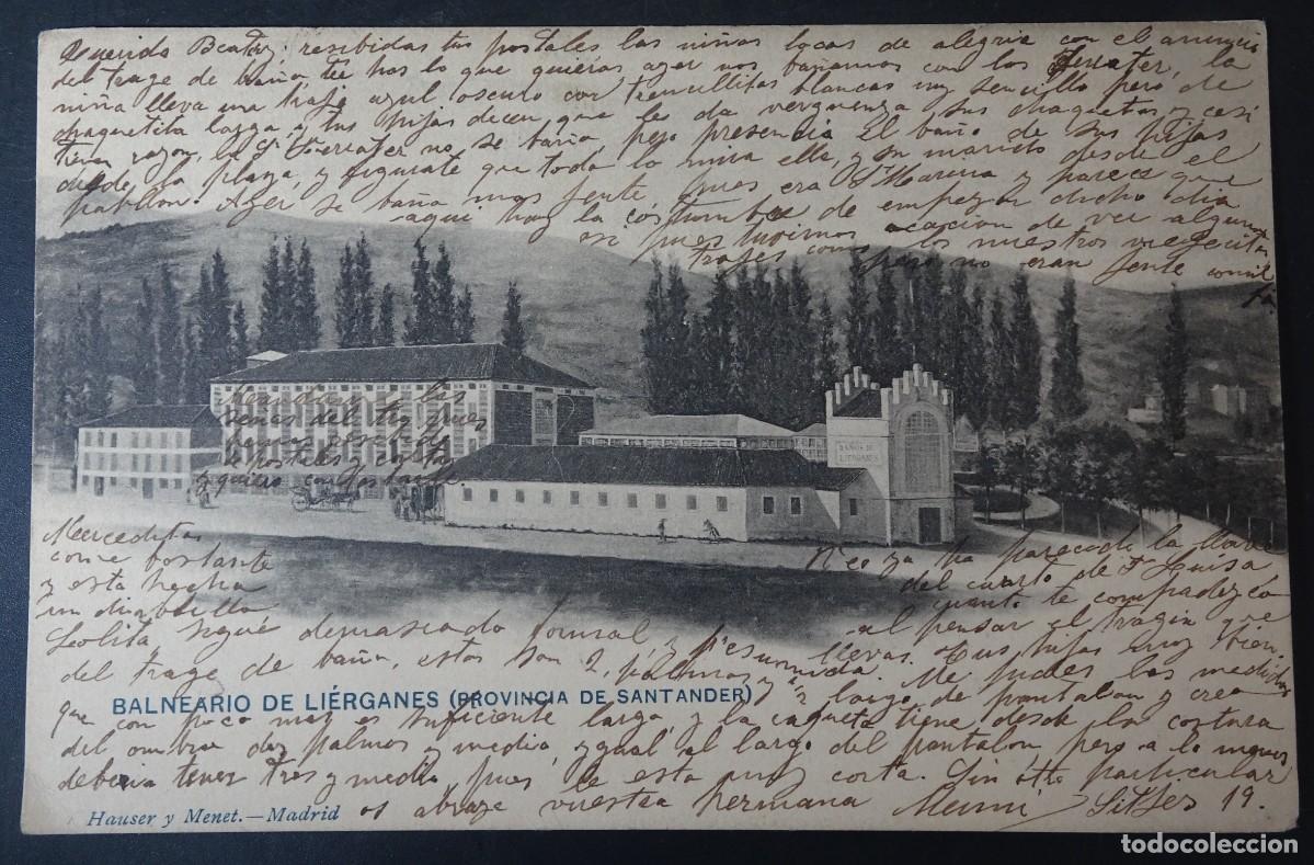 Postkarten: ANTIGUA POSTAL CPA, BALNEARIO DE LI&Eacute;RGANES, SANTANDER, HAUSER Y MENET, SIN DIVIDIR, VER FOTOS