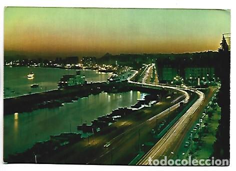 Postales: VISTA PARCIAL, NOCTURNA.- SANTANDER