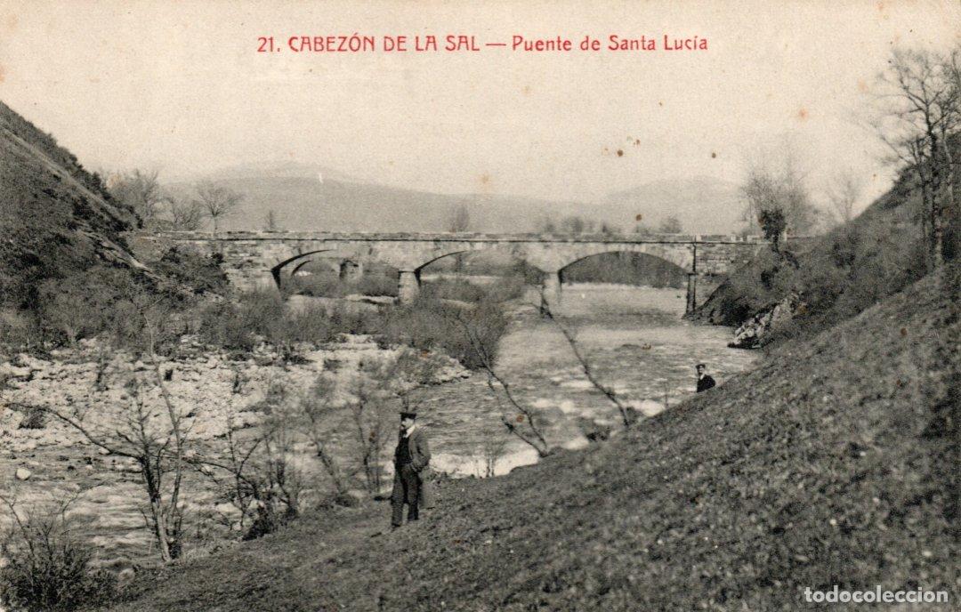 Postkarten: BONITA POSTAL - CABEZON DE LA SAL (SANTANDER) PUENTE DE SANTA LUCIA - PROPIEDAD DE EZEQUIEL CABRILLO