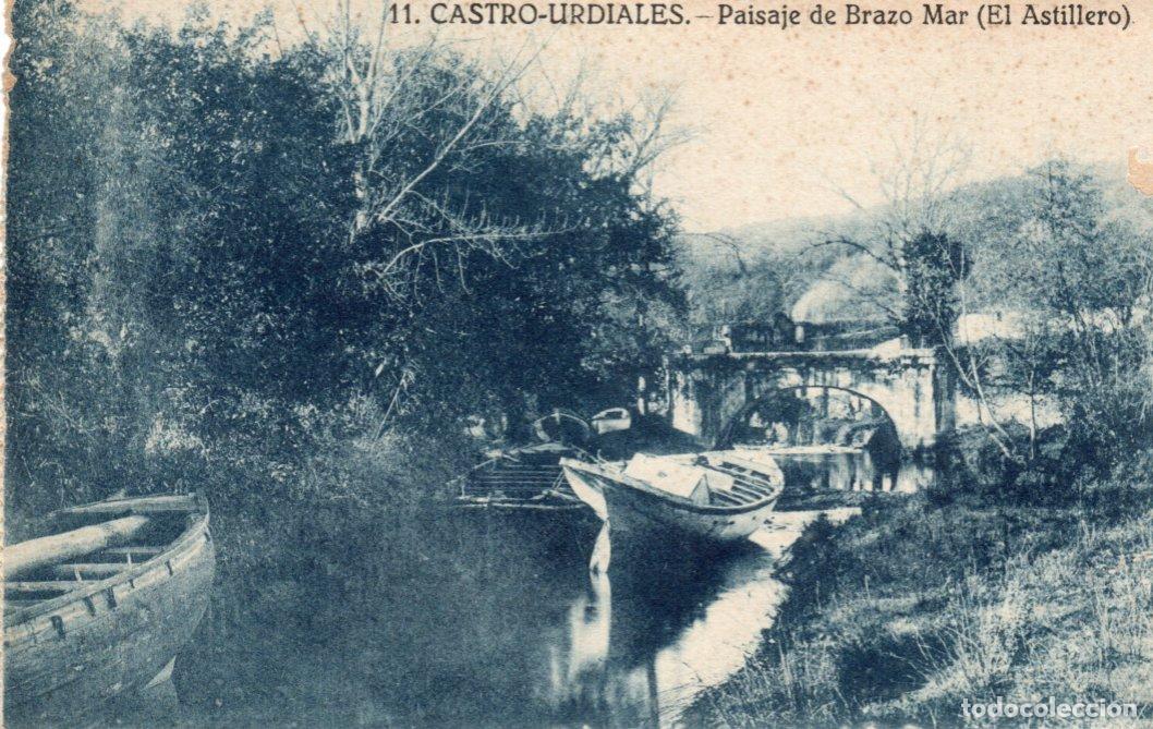 Postais: POSTAL CASTRO-URDIALES (SANTANDER) - PAISAJE DE BRAZO MAR - EL ASTILLERO - EDICIONES CASA FELIX