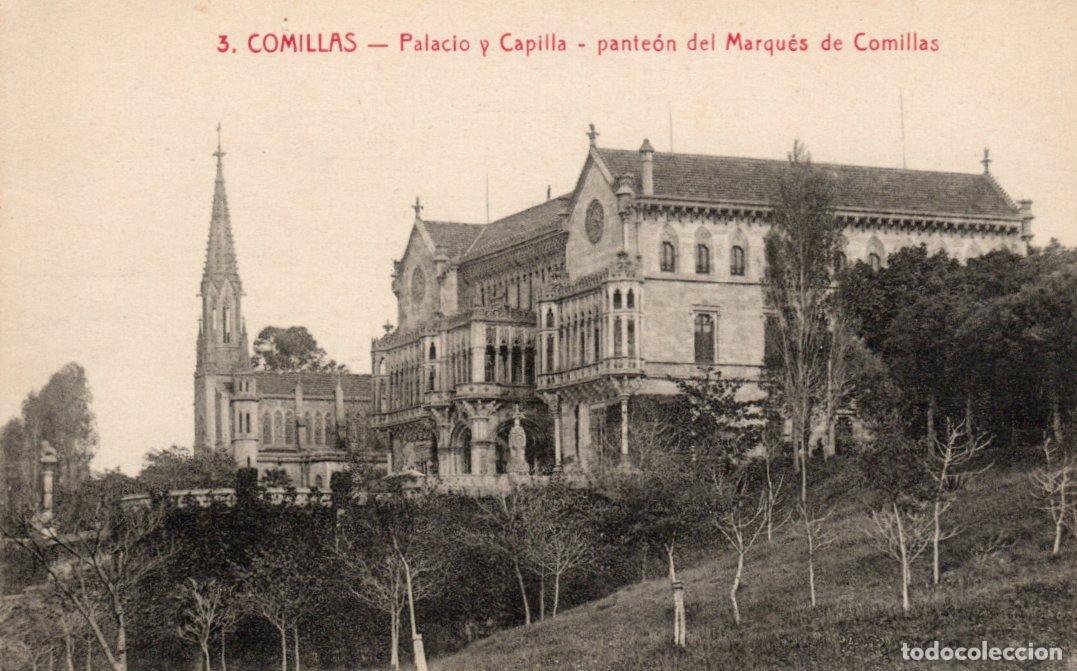 Postkarten: BONITA POSTAL - COMILLAS (SANTANDER) - PALACIO Y CAPILLA - PANTEON DEL MARQUES DE COMILLAS