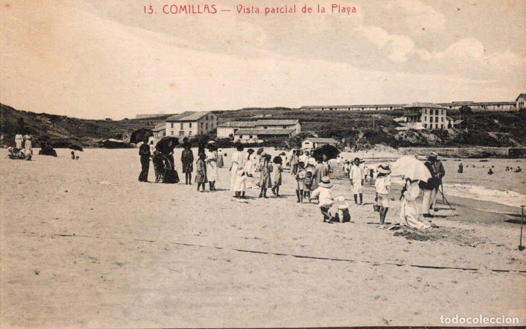 Postkarten: BONITA POSTAL - COMILLAS (SANTANDER) - VISTA PARCIAL DE LA PLAYA - M. SOLIS. EDITOR