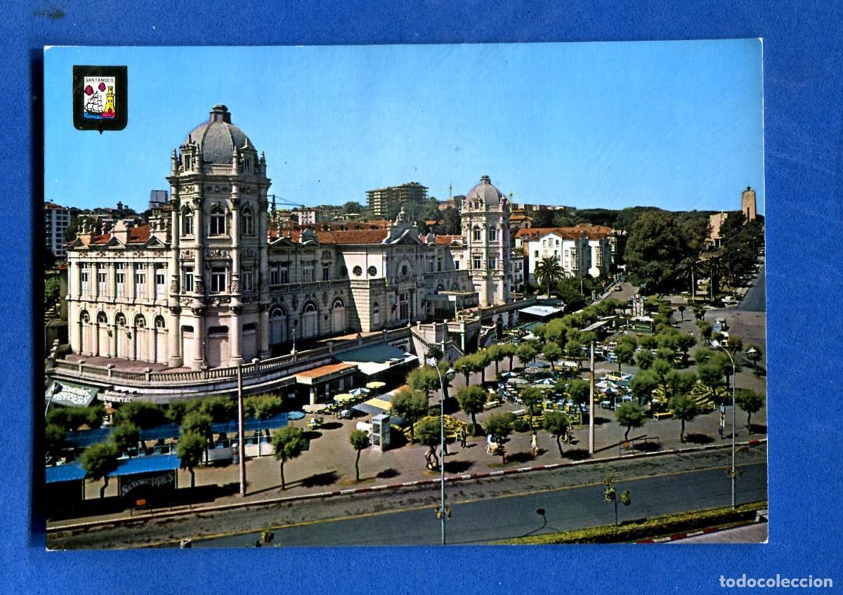 Postales: POSTAL SIN CIRCULAR SANTANDER 6 PLAZA DE ITALIA EDITA ESCUDO DE ORO