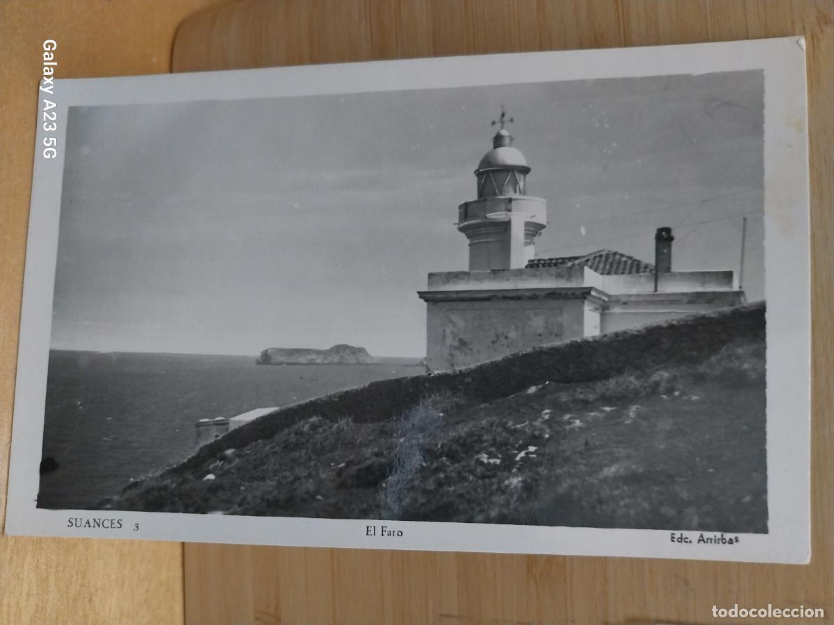 Postales: SUANCES EL FARO ED ARRIBAS 3 ESCRITA A&Ntilde;O 1951 PRECIOSA IMAGEN BN