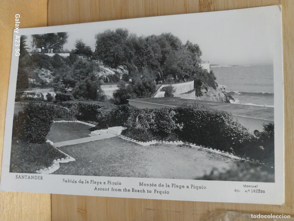 Postales: SANTANDER SUBIDA DE PLAYA A PIQUIO ED MANIPEL 142205 SC ORIGINAL BN ANIMADA