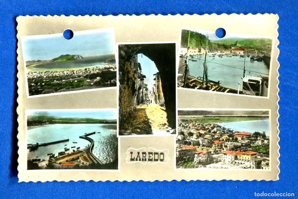 Postales: POSTAL SIN CIRCULAR LAREDO SANTANDER EDITA ARRIBAS POSTAL CON AGUJEROS