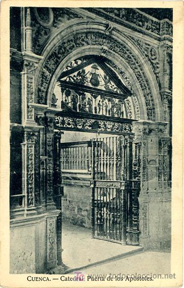 Postales: CUENCA CATEDRAL PUERTA DE LOS APOSTOLES - Foto 1