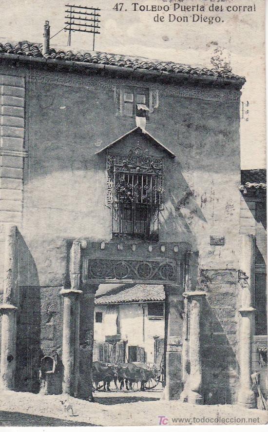 Postcards: 47.TOLEDO PUERTA DEL CORRAL DE DON DIEGO.CIRCULADA.VER FOTO ADICIONAL.
