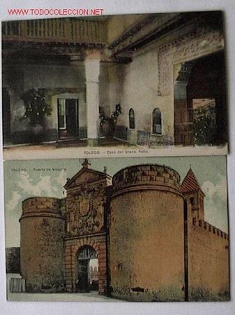 Postkarten: 2 POSTALES ANTIGUAS DE TOLEDO COLOREADAS