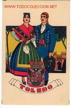 Postales: TARJETA POSTAL. TIPOS DE TOLEDO - Foto 1