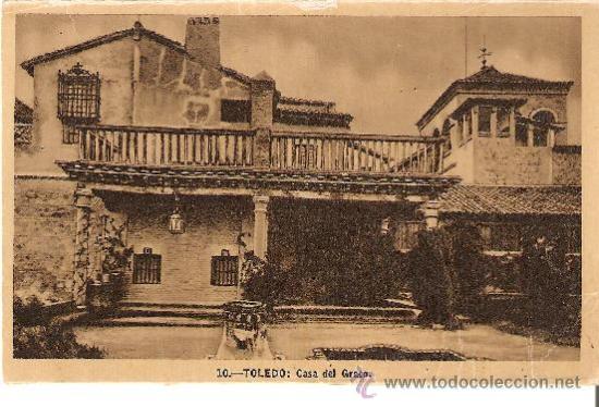 Postales: POSTAL DE TOLEDO - CASA DEL GRECO - Foto 1