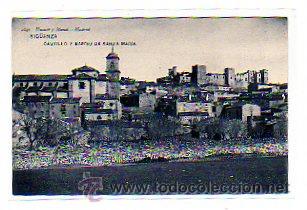 Postais: Siguenza. Guadalajara. Hauser y menet n&ordm; 1641. Castillo y Barrio de Santa Mar&iacute;a. Sin circular.