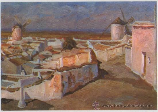 Postales: TARJETA POSTAL CASAS HUMILDES DE CRIPTANA OLEO I. ANTEQUERA CIUDAD REAL