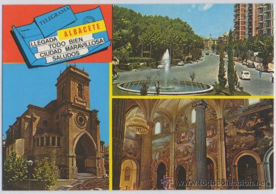 Postales: TARJETA POSTAL TELEGRAMA CIUDAD MARAVILLOSA ALBACETE