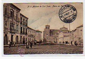 Postkarten: Ciudad Real. Alcazar de San Juan. n&ordm;2. Plaza de Santa Quiteria. F&aacute;brica de postales. Casa Reyes.