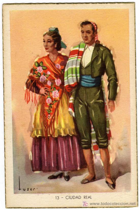 Postales: BONITA POSTAL - CIUDAD REAL - PAREJA CON TRAJE REGIONAL