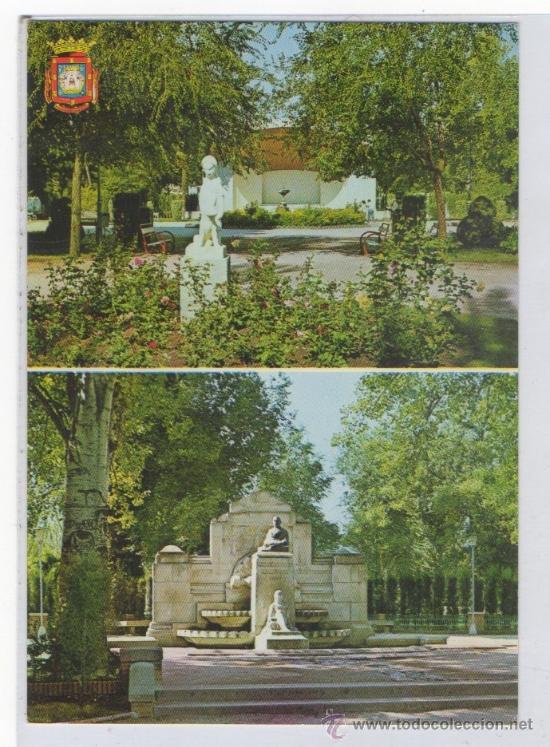 Postales: TARJETA POSTAL AUDITORIO MUSICAL PARQUE DE GASSET MONUMENTO A GASSET CIUDAD REAL