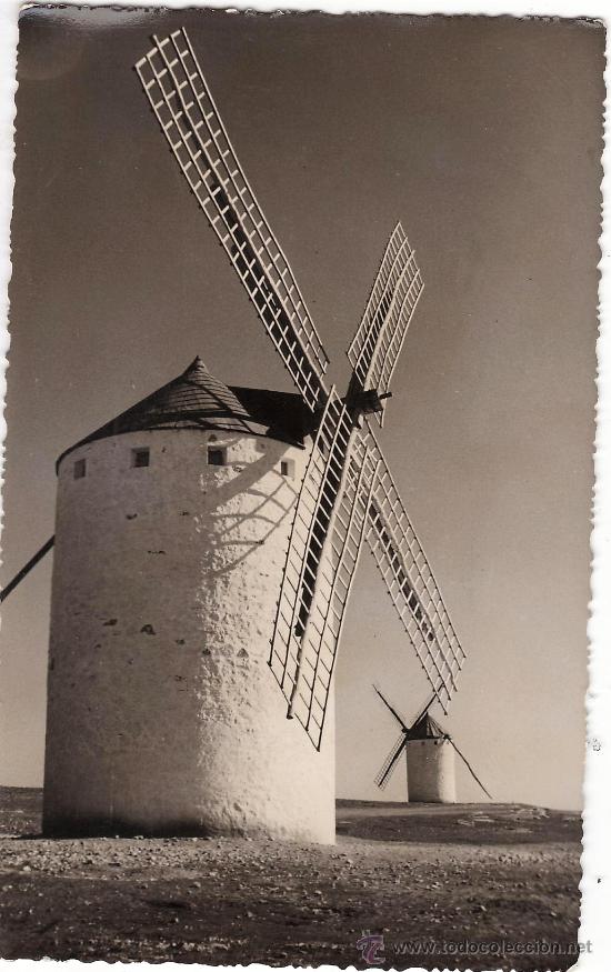 Postales: ciudad real - molinos de viento - a&ntilde;os 50 - sin circular