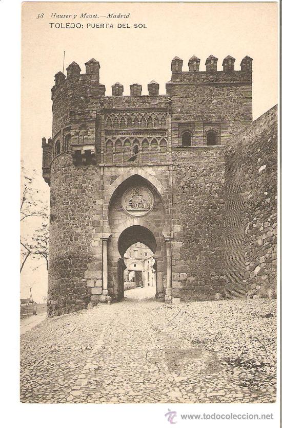 Postales: TOLEDO. PUERTA DEL SOL. HAUSER Y MENET - Foto 1