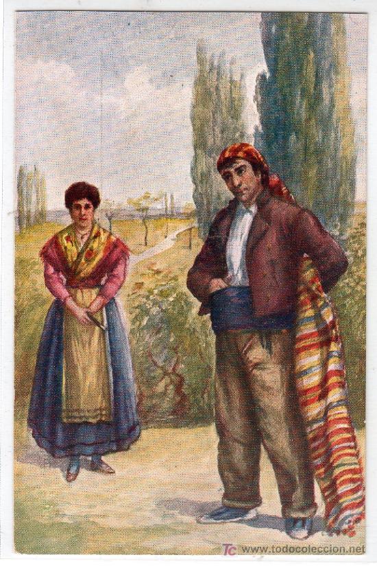 Postais: TARJETA POSTAL DE ALBACETE. TIPOS CAMPESINOS