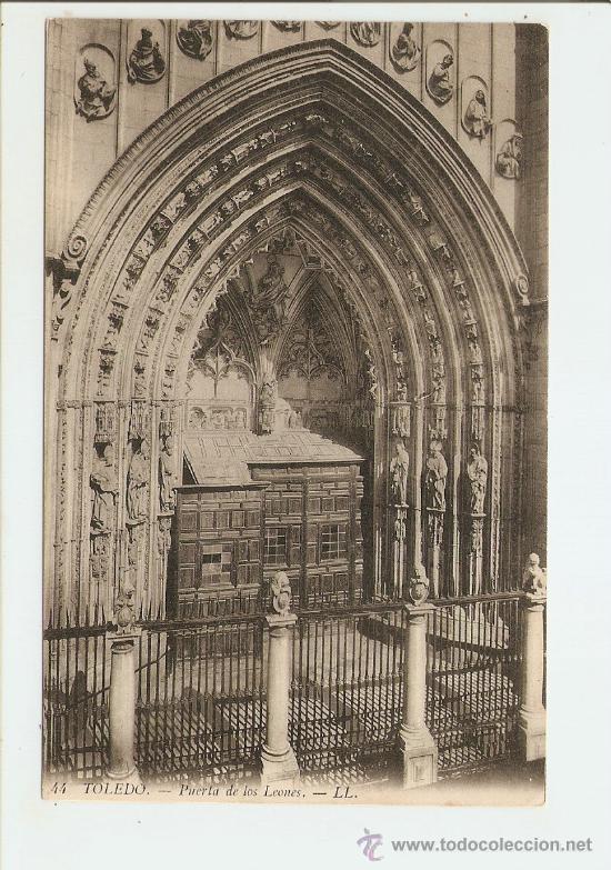 Postales: Toledo - Puerta de los Leones 1920