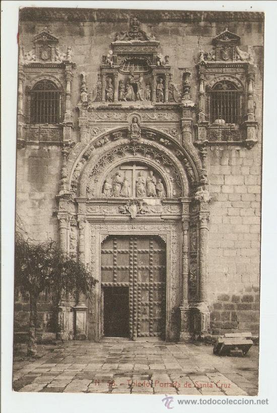 Postales: Toledo - Portada de Santa Cruz