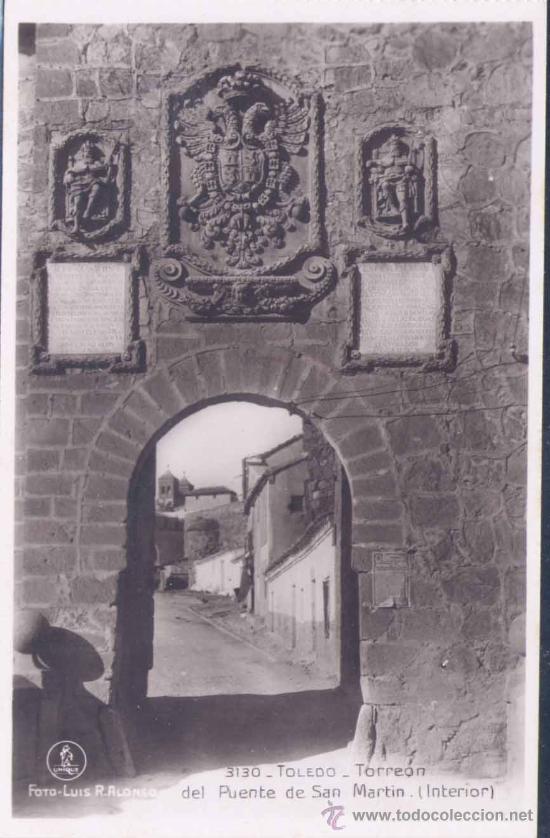 Postkarten: TOLEDO.- TORRE&Oacute;N DEL PUENTE DE SAN MART&Iacute;N (INTERIOR)