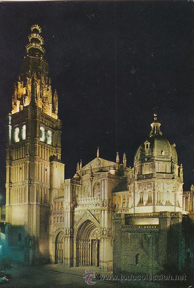 Postales: Toledo, catedral iluminada - Foto 1
