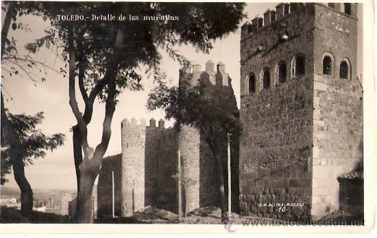 Postais: TARJETA POSTAL.TOLEDO. N&ordm; 10. DETALLE DE LAS MURALLAS. ED. G. H. ALSINA.