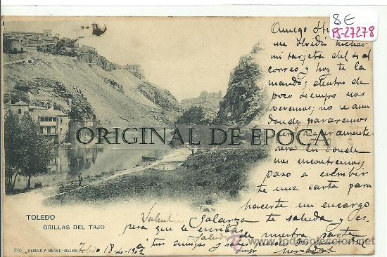 Postales: (PS-27278)POSTAL DE TOLEDO-ORILLAS DEL TAJO