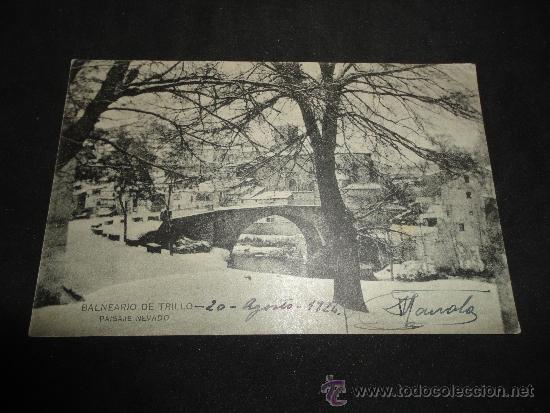 Postales: POSTAL DEL BALNEARIO DE TRILLO, PAISAJE NEVADO, HAUSER Y MENET, ESCRITA SIN CIRCULAR EN 1924