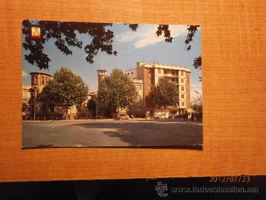 Postales: POSTAL ALBACETE GLORIETA PARQUE Y AVENIDA RODRIGUEZ ACOSTA  ESCRITA