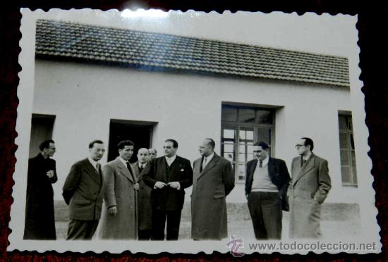 Postkarten: ANTIGUA FOTOGRAFIA DE SANTA CRUZ DE LOS CA&Ntilde;AMOS, PICON O CALZADA (CIUDAD REAL) EN LA INAUGURACION DE