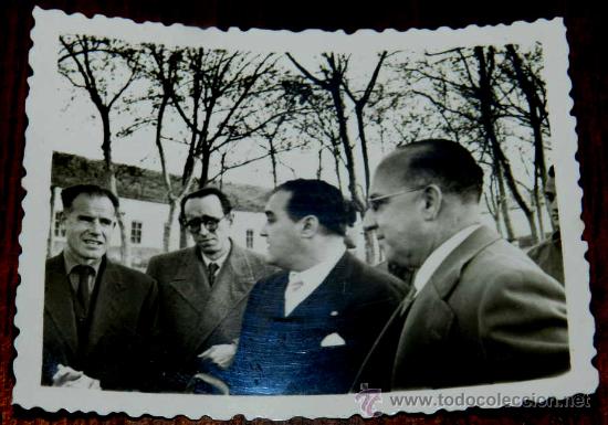 Postkarten: ANTIGUA FOTOGRAFIA DE SANTA CRUZ DE LOS CA&Ntilde;AMOS, PICON O CALZADA (CIUDAD REAL) EN LA INAUGURACION DE