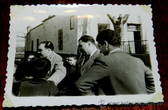 Postales: ANTIGUA FOTOGRAFIA DE VALDEMANCO DEL ESTERAS (CIUDAD REAL) INAUGURACION ESCUELA POR EL GOBIERNADOR C