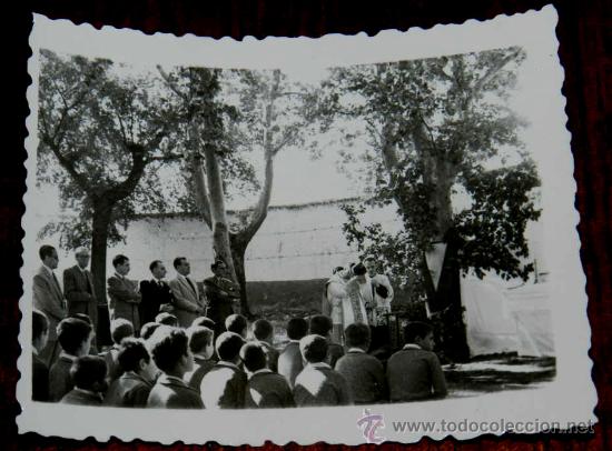 Postcards: ANTIGUA FOTOGRAFIA DE VILLAR DEL POZO (CIUDAD REAL), COLONIA INFANTIL, BALNEARIO, A&Ntilde;OS 50-60, MIDE 8