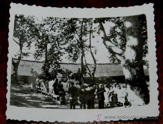 Postales: ANTIGUA FOTOGRAFIA DE VILLAR DEL POZO (CIUDAD REAL), COLONIA INFANTIL, BALNEARIO, A&Ntilde;OS 50-60, MIDE 8
