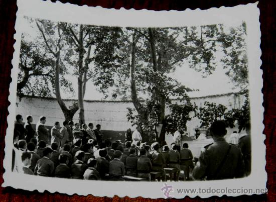 Postales: ANTIGUA FOTOGRAFIA DE VILLAR DEL POZO (CIUDAD REAL), COLONIA INFANTIL, BALNEARIO, A&Ntilde;OS 50-60, MIDE 8
