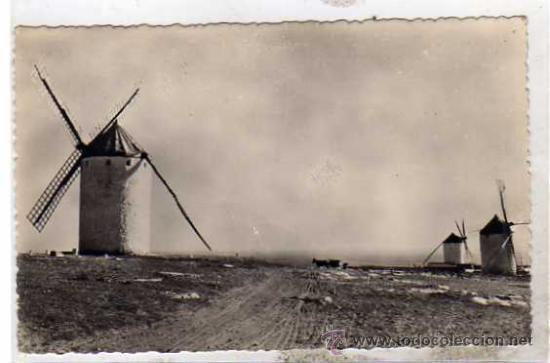 Postales: Ciudad Real 13. Molinos de Viento. Foto Salas. Escrita. Sin circular.