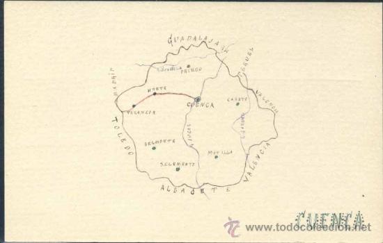 Postales: CUENCA.- PINTADA A MANO - Foto 1
