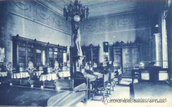 Postales: CIUDAD REAL.- BIBLIOTECA DEL CASINO