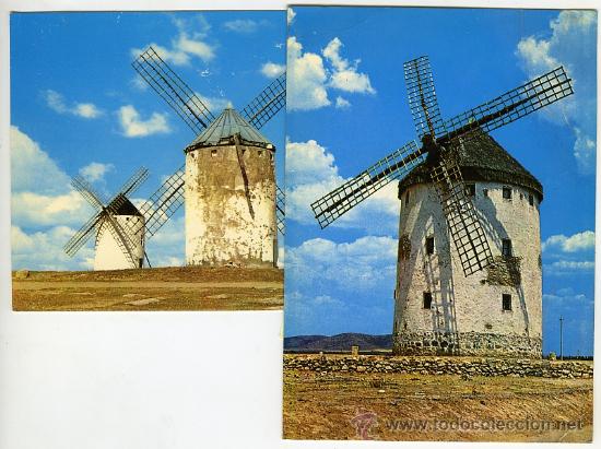 Postales: Lote de 2 postales- Molinos de Vadepe&ntilde;as. Ed- Fardi. F.I.T.E.R. Sin circular