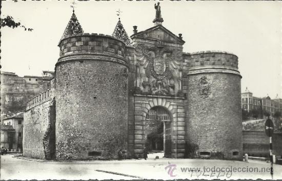 Postales: TOLEDO PUERTA DE BISAGRA ESCRITA - Foto 1