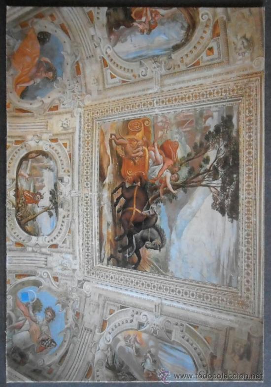 Postales: (880)POSTAL ESCRITA,PALACIO DE DON ALVARO DE BAZAN, TECHO DE LA SALA DE LAS CUATRO ESTACIONES,VISO D