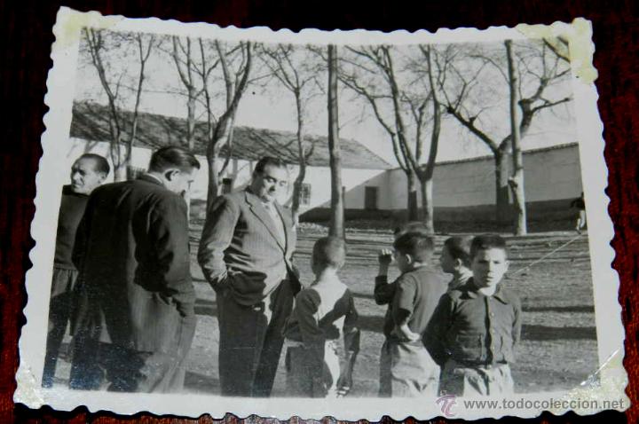 Postcards: ANTGUA FOTOGRAFIA DE VILLAR DEL POZO (CIUDAD REAL), COLONIA INFANTIL DE INVIERNO, BALNEARIO, A&Ntilde;OS 40