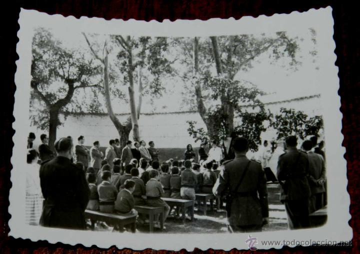 Postais: ANTIGUA FOTOGRAFIA DE VILLAR DEL POZO (CIUDAD REAL), COLONIA INFANTIL, BALNEARIO, A&Ntilde;OS 50-60, MIDE 8