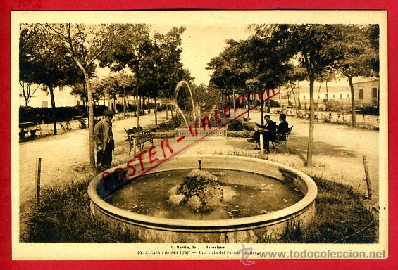 Postales: POSTAL ALCAZAR DE SAN JUAN, CIUDAD REAL, UNA VISTA DEL PARQUE PUBLICO, P94971